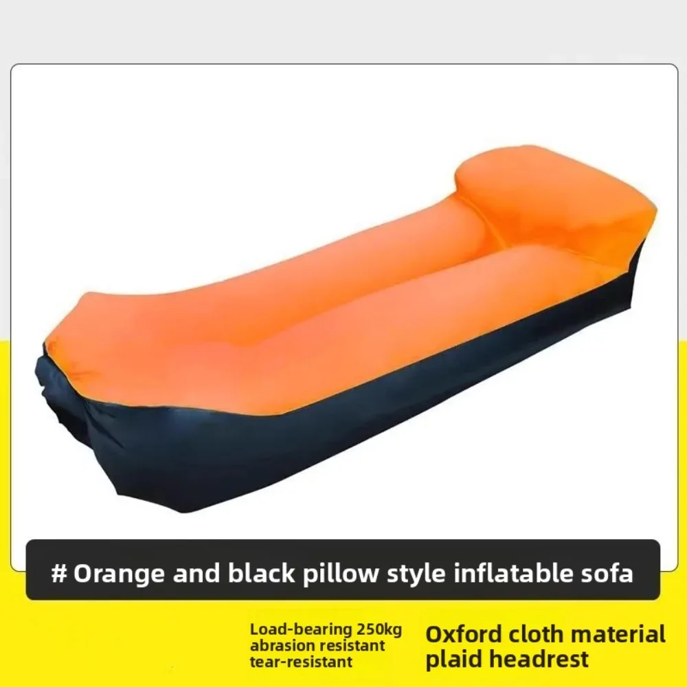 Outdoor Portable Inflatable Sofa Inflatable Outdoor Air Sun Inflatable Lounger Blow Up Chair Bag Banana Camping Air Bed Beanbag image 6