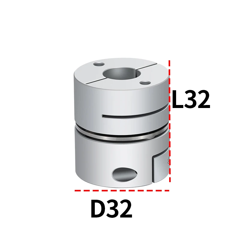 Aluminum alloy single diaphragm D32L32 coupling elastic connector D32mm L32mm ball screw step servo motor encoder computer