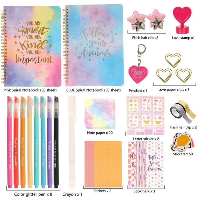 A59E-детский набор для скрапбукинга для девочек, 98X/набор, забавный дневник, набор для журнала, игрушка для скрапбукинга, журналы, художественные поделки для детей, девочек и мальчиков