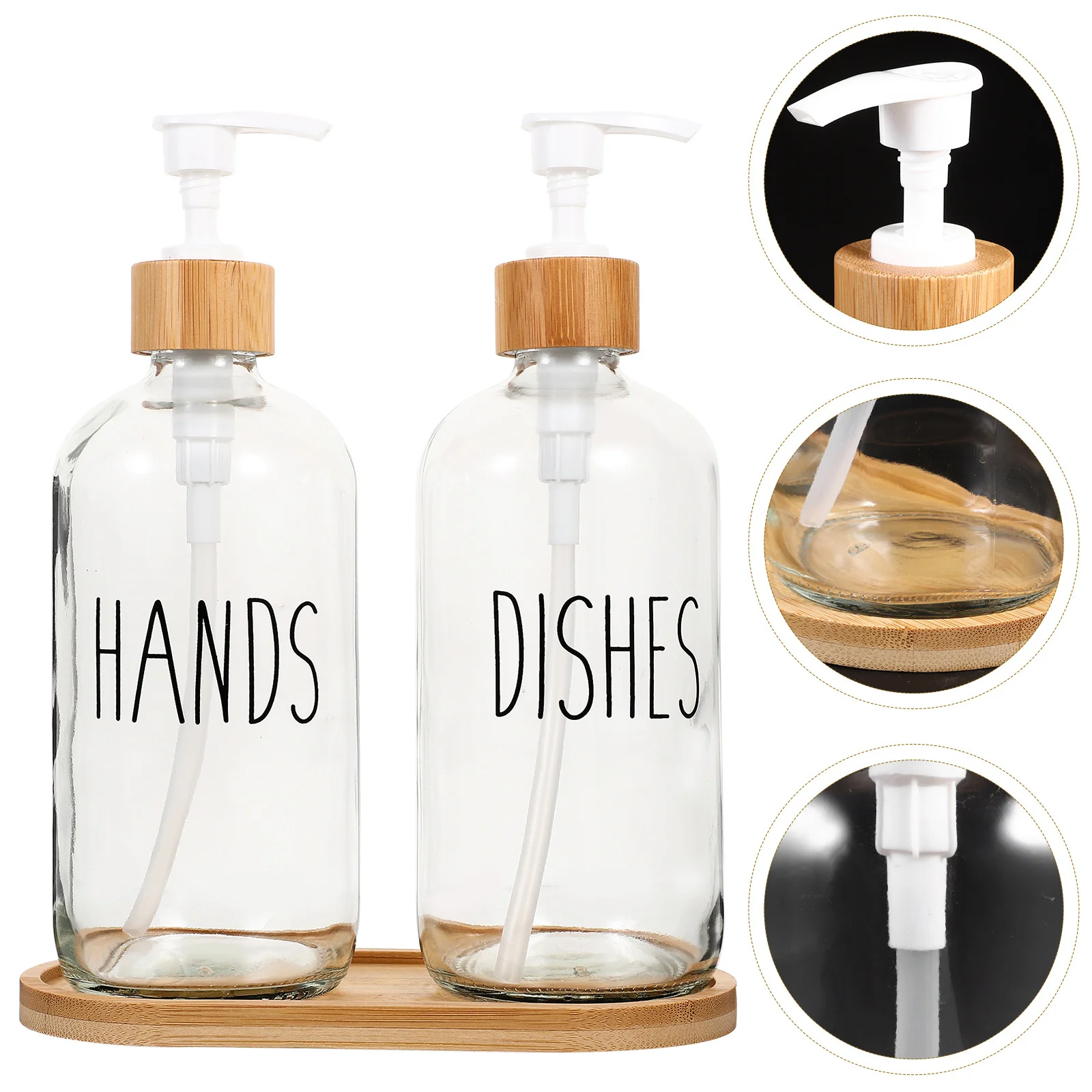 

1Set Manual Lotion Dispenser Bottle Thickened Base Stable Design for Home Office Hotel Use Portable Soap Dispenser for Shampoo