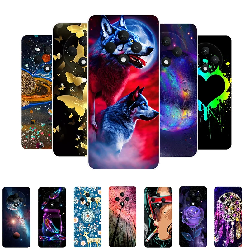 

For OPPO Reno 12 FS 5G CPH2637 Reno12 FS 4G CPH2687 Case Wolf Soft Silicone Bumper Cover For OPPO Reno 12FS Reno12F Phone Case
