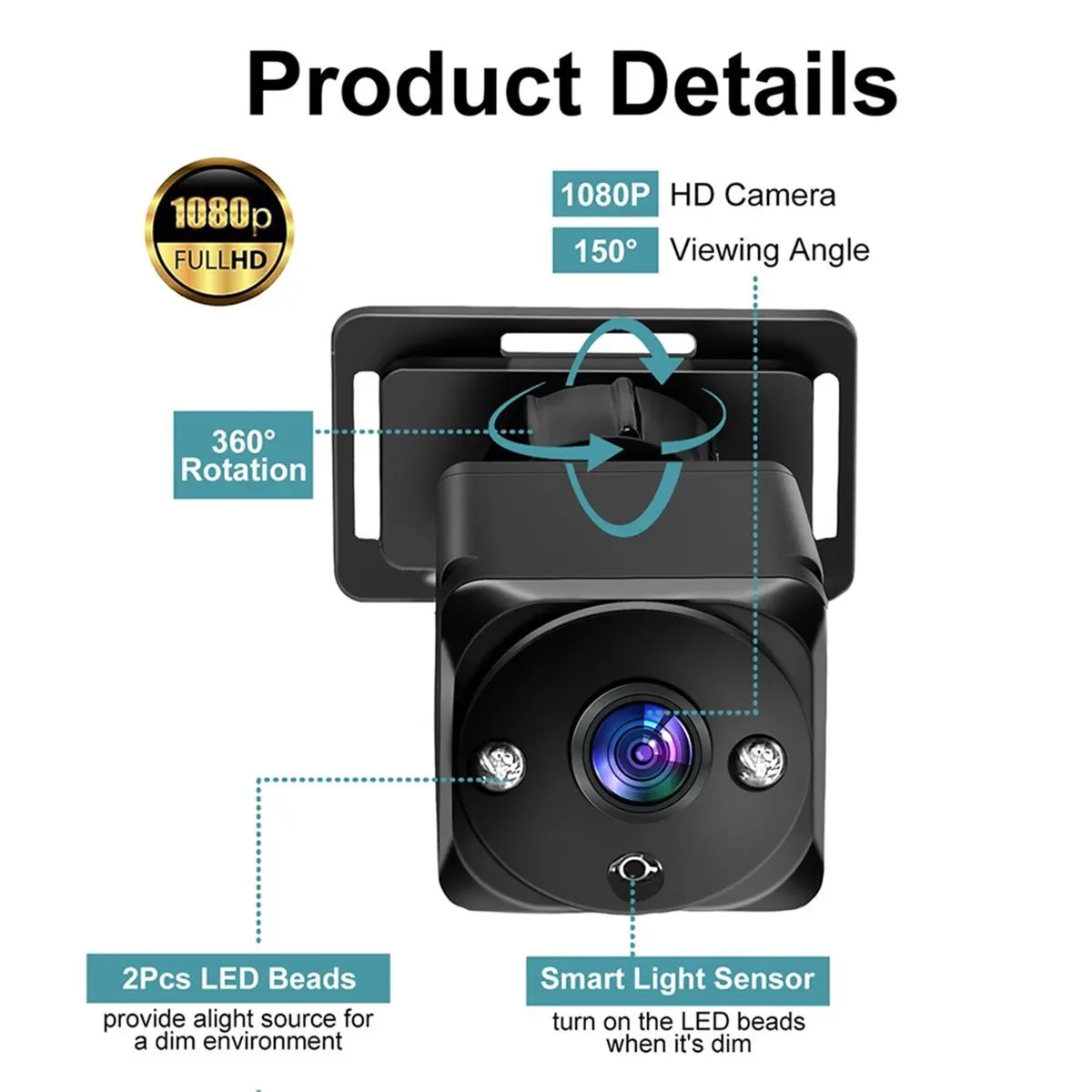 

1080P Car Baby Monitor,Bicycle Rear View Camera 5inch Screen Night Vision Camera for Bicycle Mountain Bike