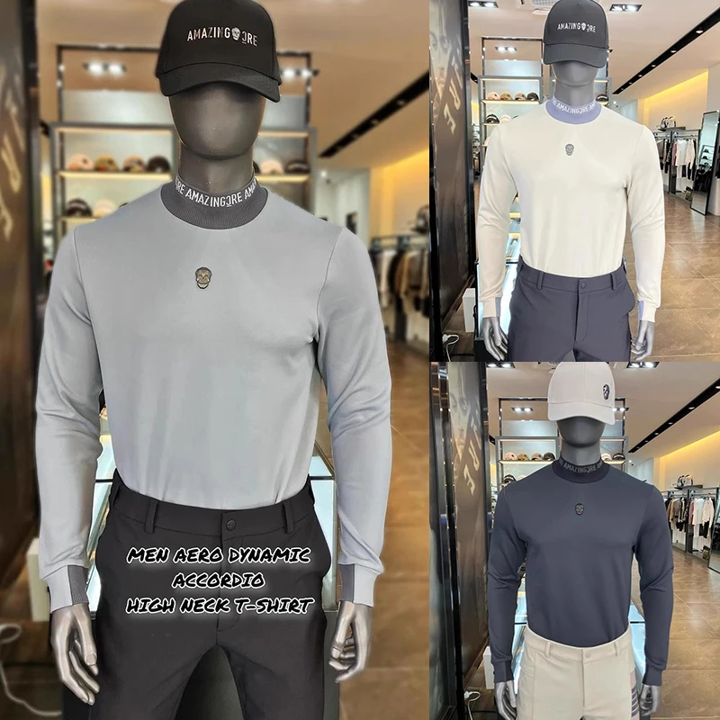 Men Autumn Casual Slimming Long Sleeved Base Golf Shirt New Style Sweat Absorbing, Breathable And Comfortable Man Golf Clothes