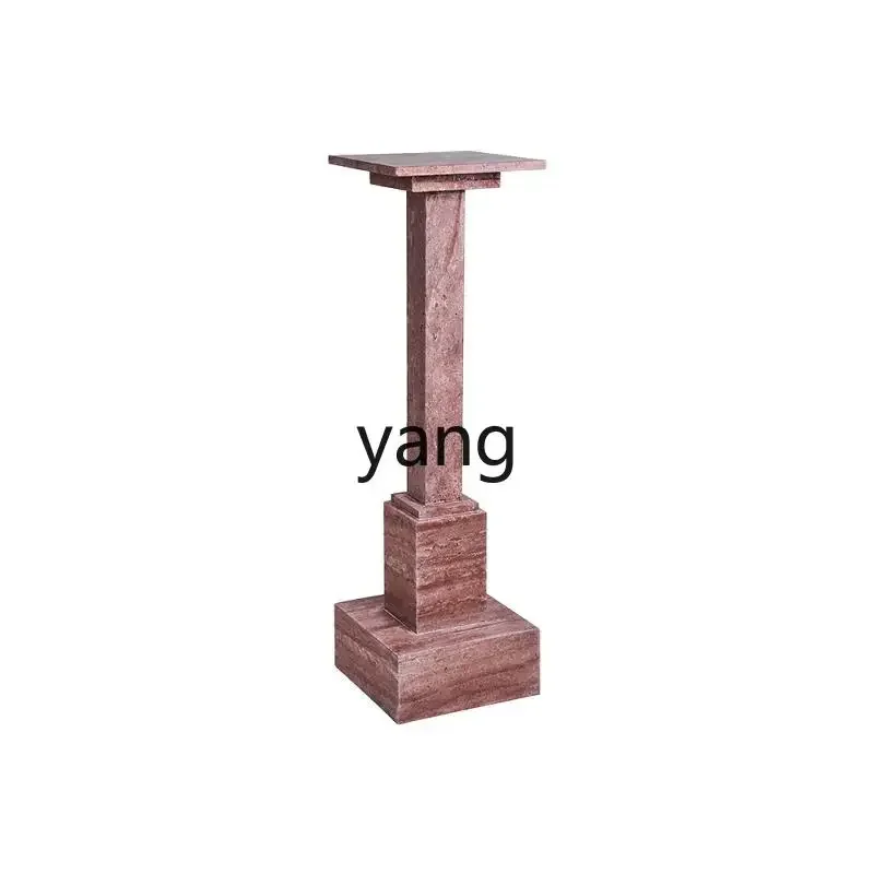 CX  Roman column travertine base retro floor sculpture table display piers home ornaments
