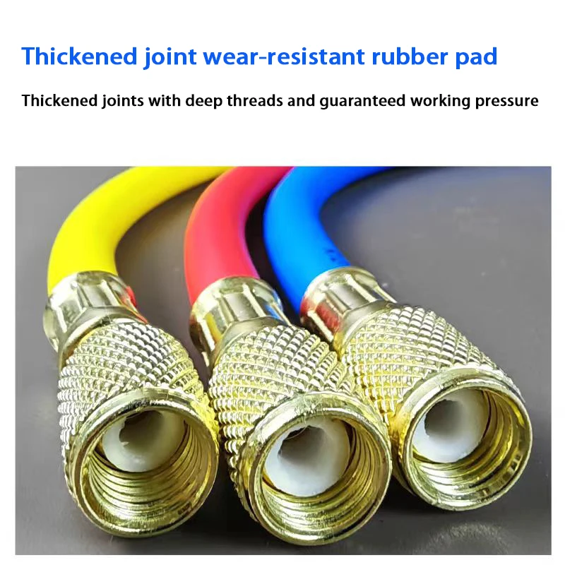 1/4" SAE Three Color Short Tube Car AC Airconditioning Tube Refrigerant Charging Hose Fluoride Tube R410R22R134 - Image 2