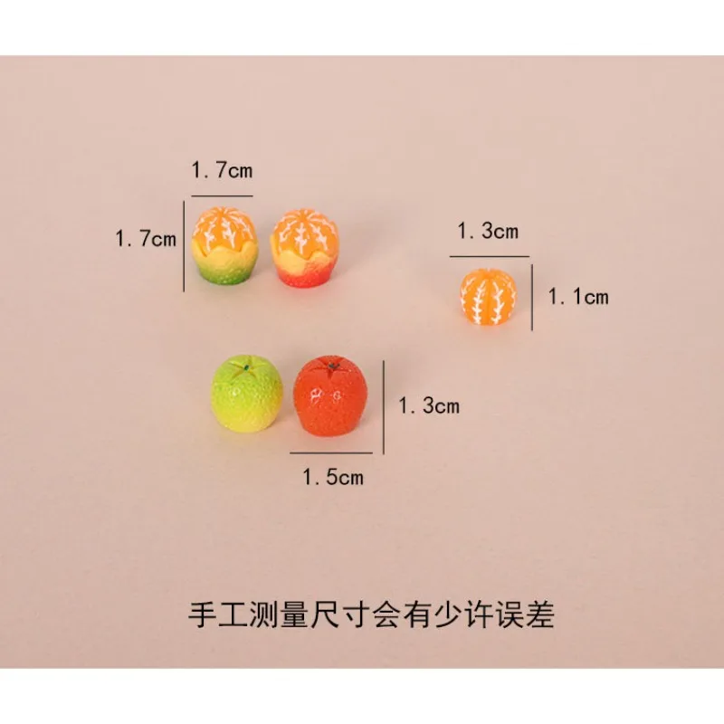 1set Dollhouse Fruit Orange Resin Miniature Food Play Simulation Model Ornaments Decoration Home Decor Doll Accessories Crafts