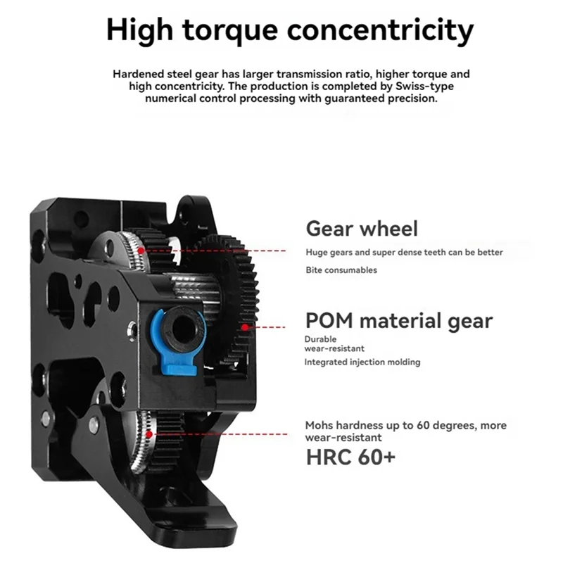 

HGX-Extruder,HGX Extruder Gear Kit 2.4 0.1 High Precision Gear Hardened Steel Extruder 3D Print Accessories