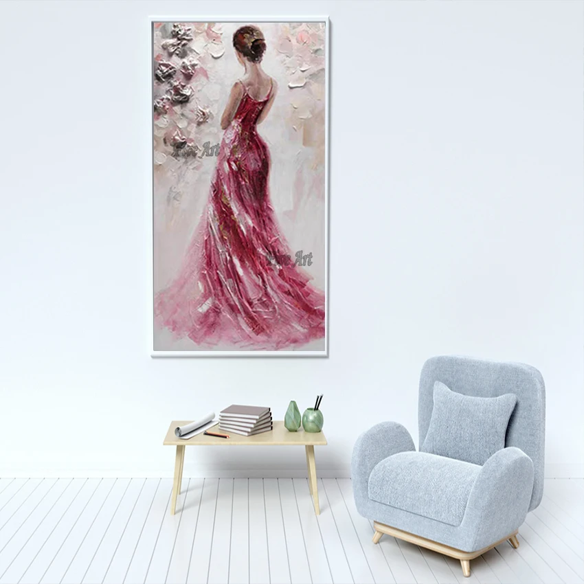 

Beautiful Girl Abstract Decoration Paintings, Modern Art Figure Picture, No Framed, Canvas Wall, Large Size Bedroom Artwork