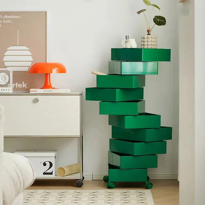 Casier amovible rotatif créatif, table de chevet minimaliste moderne