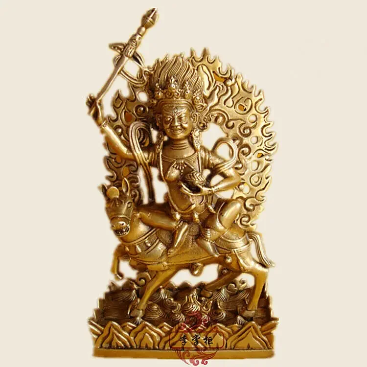 

bronze Dorje Shugden buddha statue Vajradhara Auspicious Tianmu Mule guardian