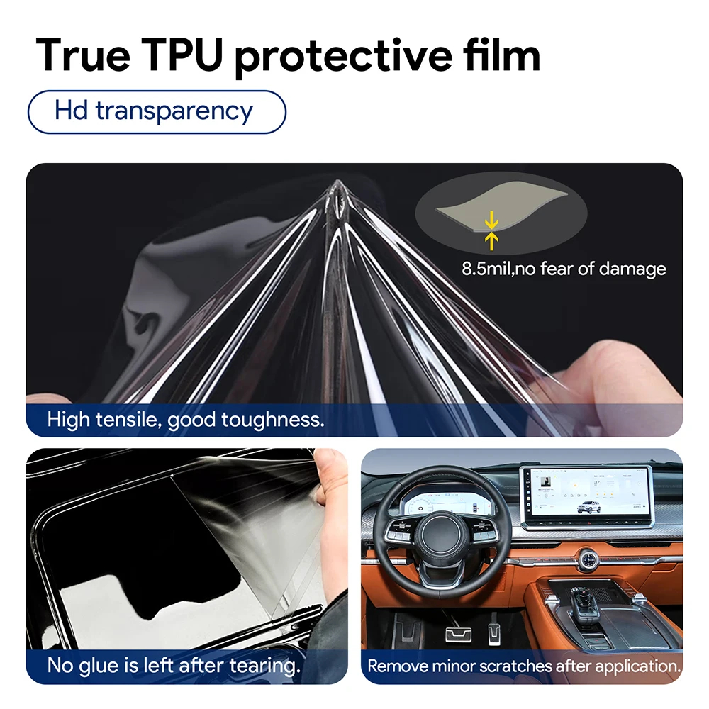 For Great Wall WEY Tank 700 2024 2025 Car Interior Center Console Transparent TPU Protective Film Anti-scratch Repair Film Refit