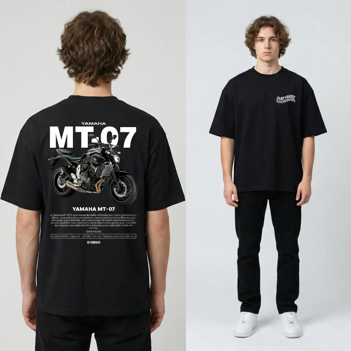 Yamaha MT-07 Naked Bike Style Racing Motorcycle Brand T-Shirt Men Women Graphic Tee Cotton Summer Streetwear