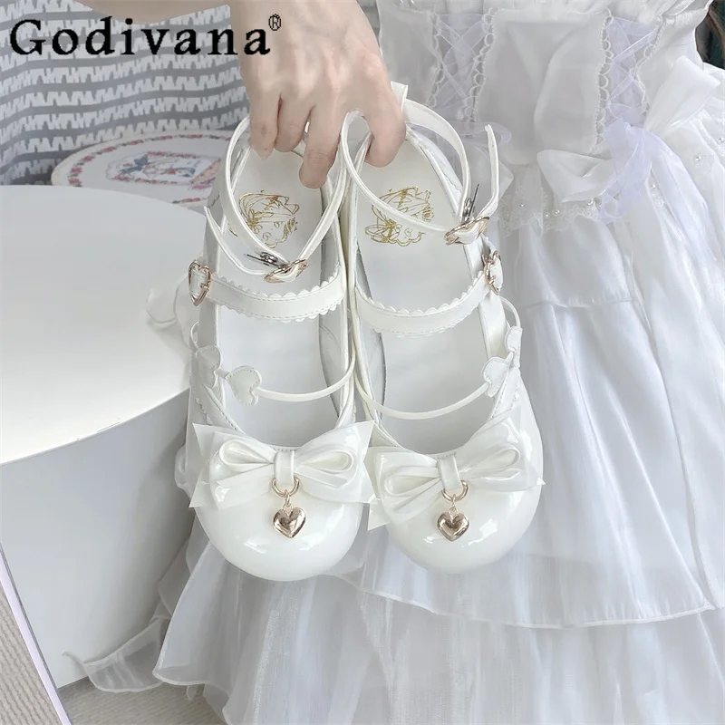 Lolita Sweetheart Heel Round Head Shoes Student Cute Mary Jane Spring Autumn Shoes Women's Japanese Style Shoes