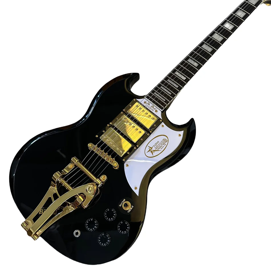 

Made in China, SG400 electric guitar, gold hardware, rosewood fingerboard, 3 pickups, free shipping