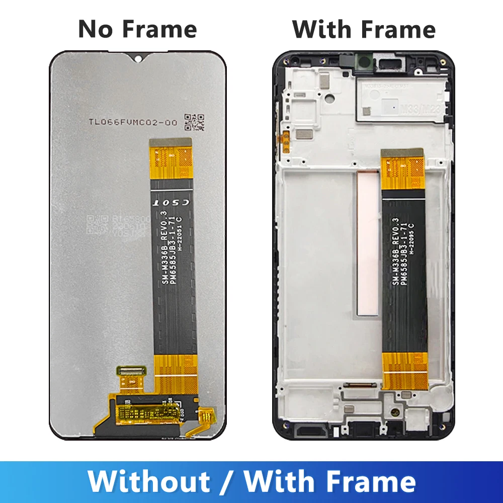 6.6\'\' AMOLED Display For Samsung M33 5G M336 LCD With Frame M336B SM-M336B Display Touch Screen Digitizer Assembly Replacement