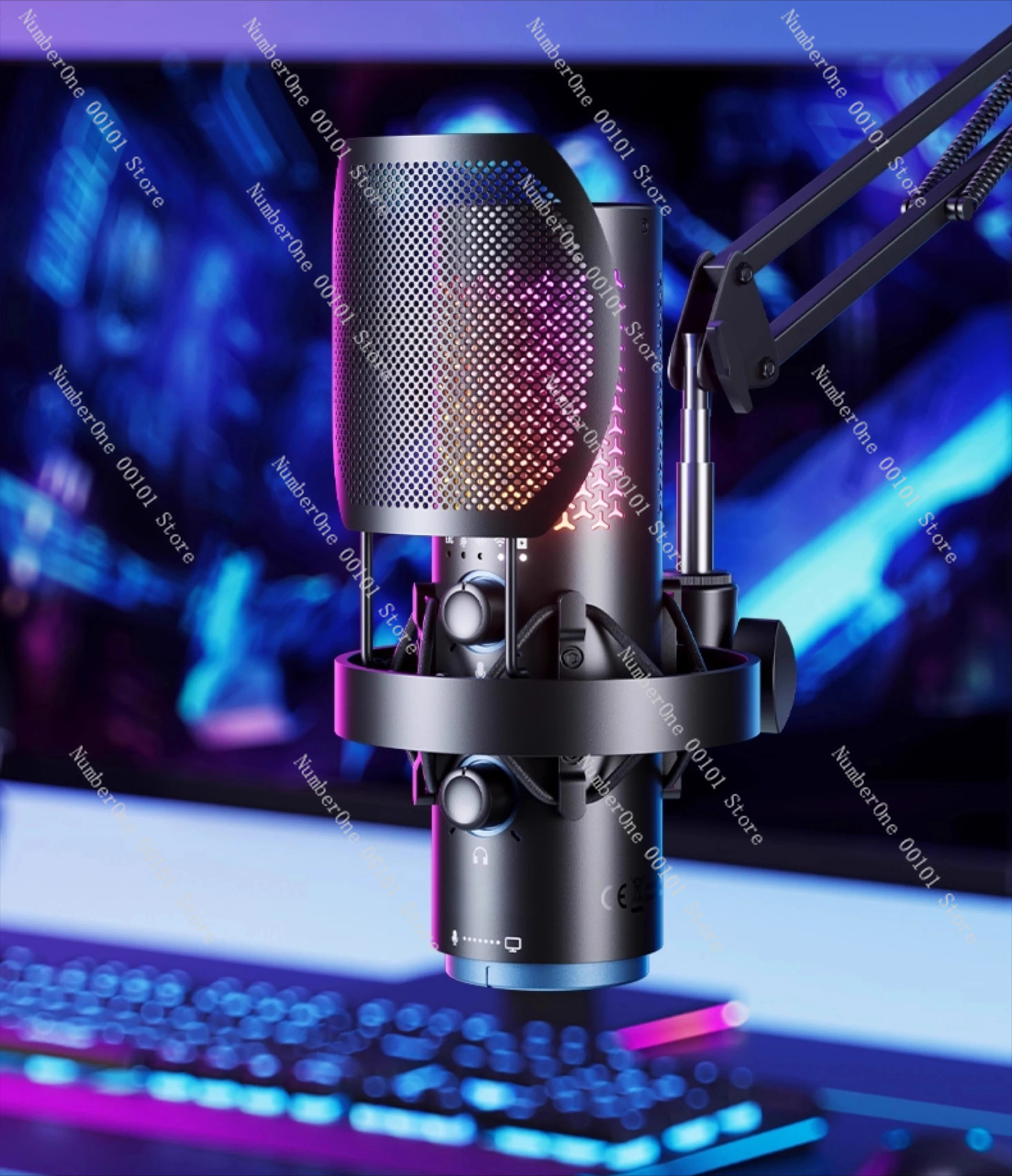 K5computer microphone live streaming host professional recording live game noise reduction desktop wireless condenser microphone