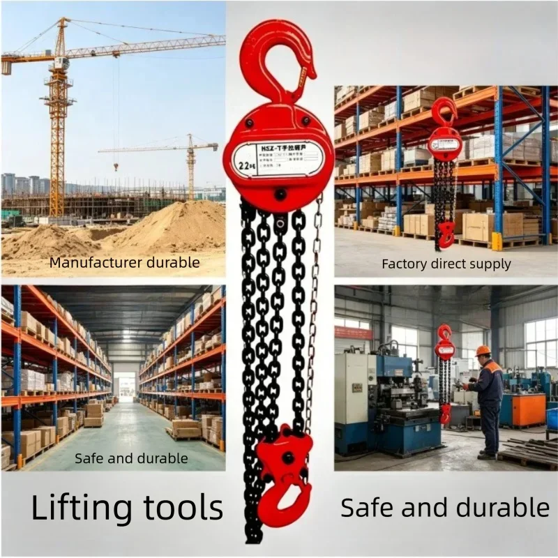 

Hand Pull Chain Block 1T 2T 3T 5T 10T 20T Manual Lifting Tackle Portable Hand Operated Hoist For Factory Construction