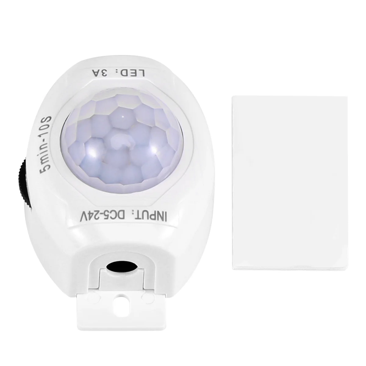 PIR Infrared Motion Sensor Detector DC5-24V Auto on Off Timer Switch Home LED Light Body PIR Motion Sensor Lamp(White)