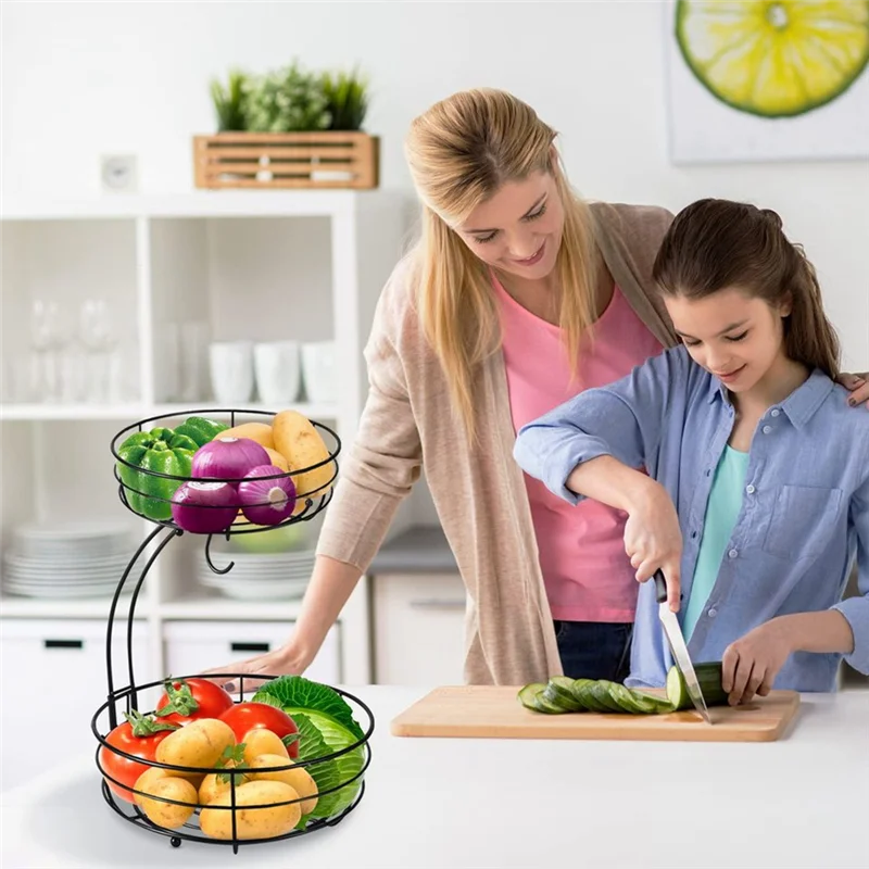 

AT19-Fruit Basket For Kitchen Counter Fruit Holder For Kitchen Countertop Fruit Bowl For Kitchen Counter