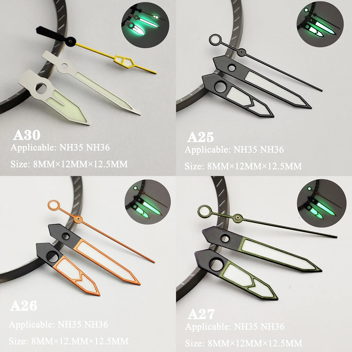 nh35 hands nh35 Watch hands nh36 hands pointer nh35 watch parts skx007 hands nh35 dial luminous hands NH35 movement hands