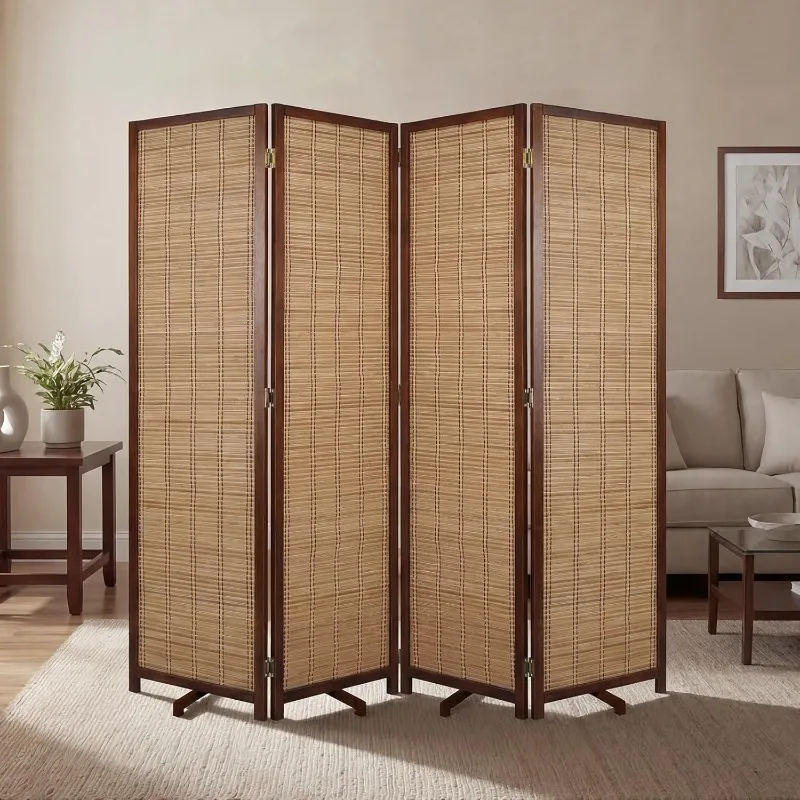 

4 Panels Decorative Screens Wall Divider for Room Separation, 5.4ft Height Freestanding Privacy Partition,No Assembly