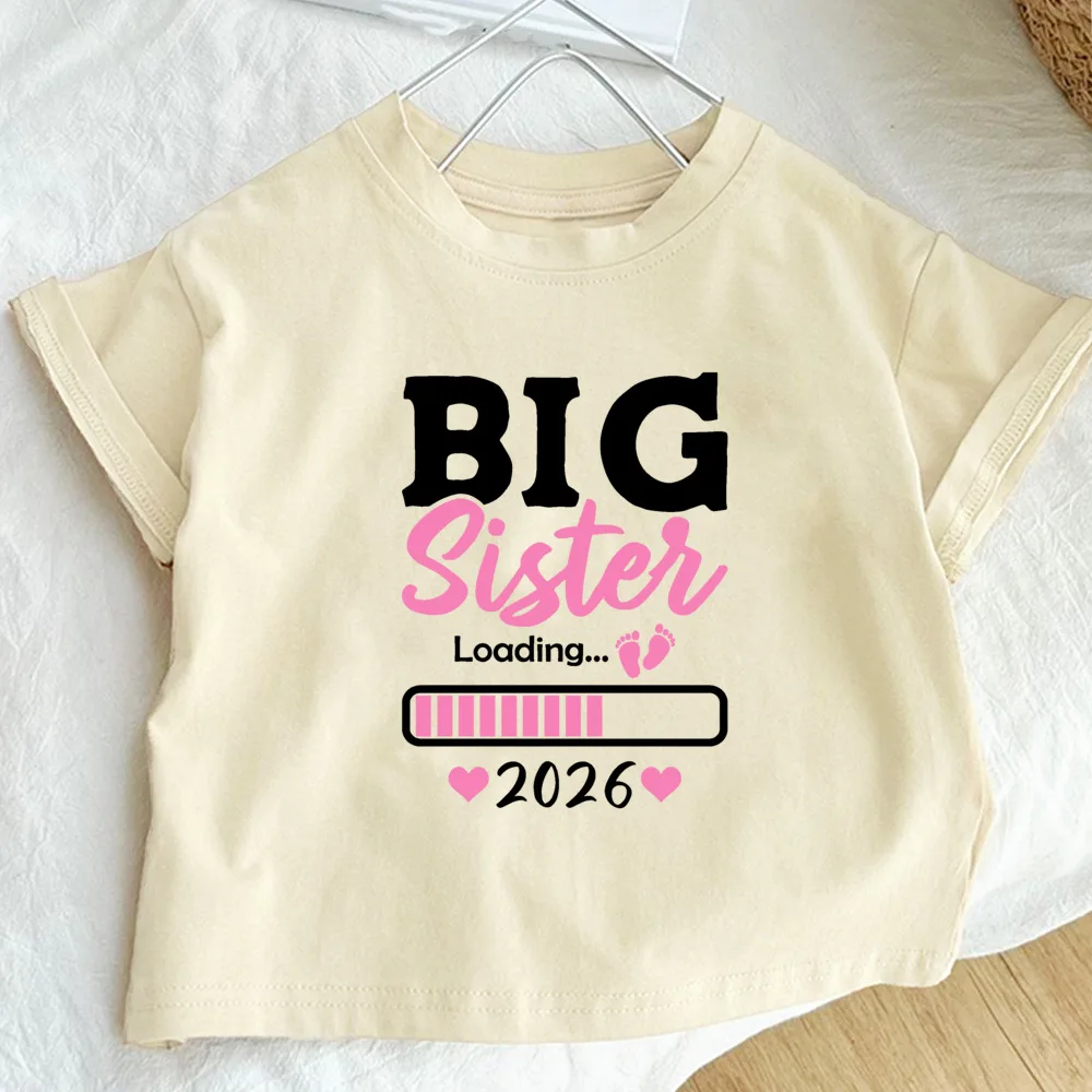الأخت الكبرى الأخ الأكبر تحميل 2026 مطبوعة الاطفال تي شيرت ريترو إعلان الطفل الملابس قمصان الأطفال قصيرة الأكمام المحملة الزي #3