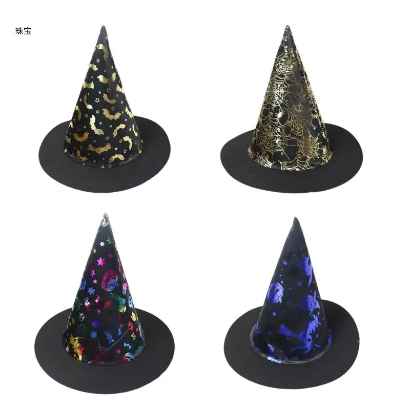 

X5QE Luxury Witch Hat Vintages Look Hat Fancy Dress Hat Children Costume Accessory