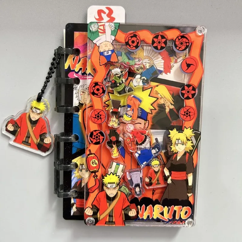 Cartoon Anime Naruto Dragon Ball one piece A7 Shake Fighter Acrylic Notebook Cute Girl Heart Student Handbook Christmas Gift