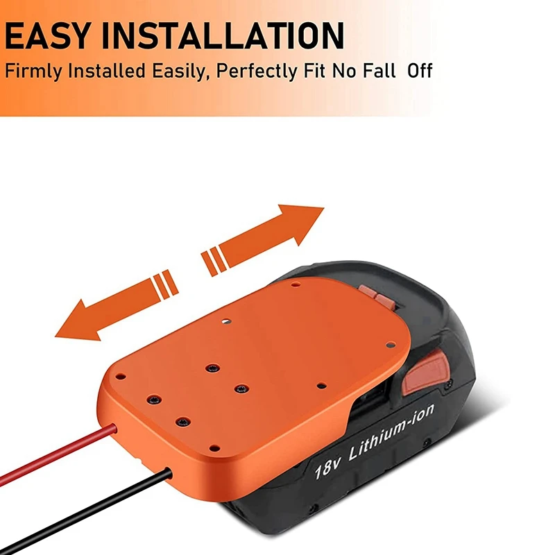 2pc para rodas elétricas adaptador para ridgid aeg 18v hyper li-ion bateria doca conector de alimentação rígido calibre 12 robótica