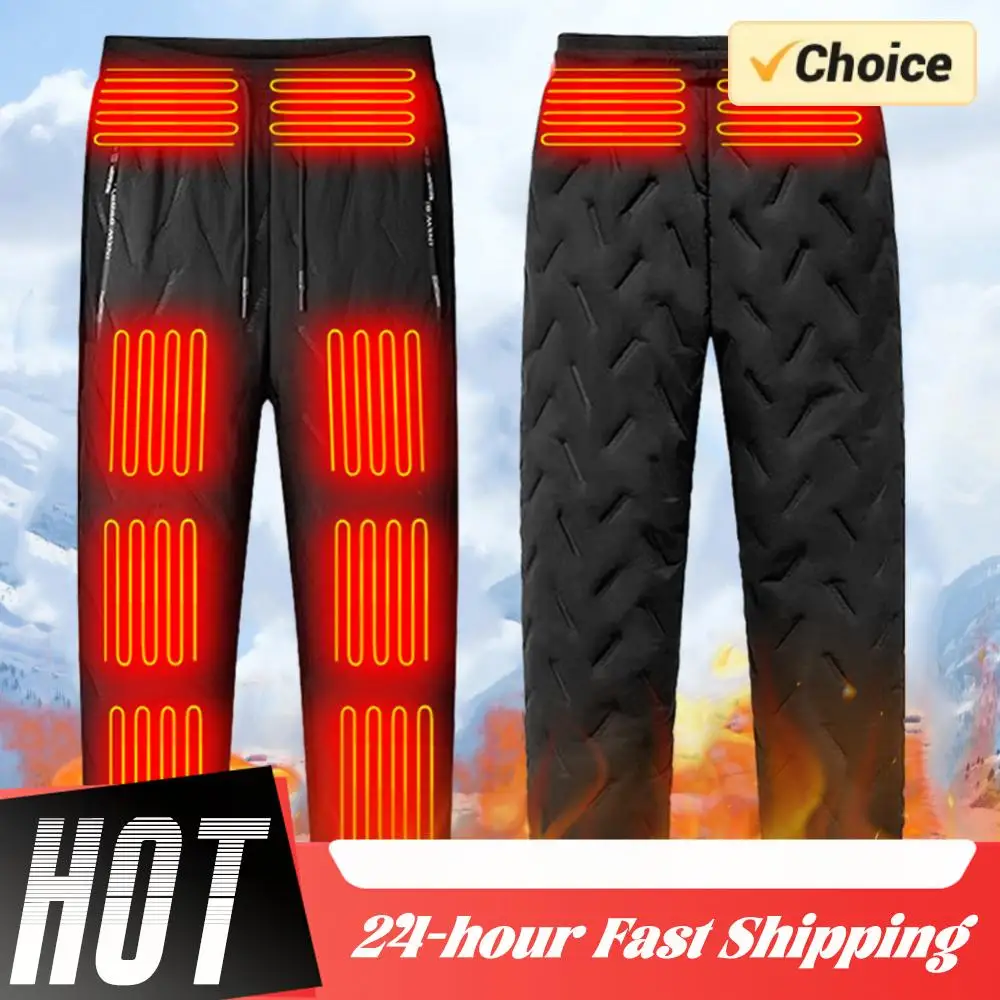 Pantaloni riscaldanti intelligenti da 10 zone Pantaloni riscaldati unisex Pantaloni riscaldati elettrici invernali Abbigliamento scaldino elettrico caldo per esterni