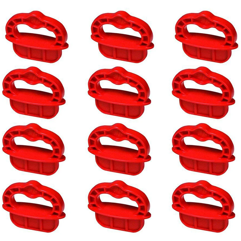 12 Pcs Deck Board Spacer Rings Decking Spacers Tool Red Plastic Guide Garden Floor Boards Decorative Plates Practical