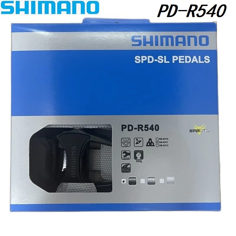 SHIMANO SPD-SL Pedal Original PD-R540 Pedals Self-locking Road Pedal R540 Road Bike Pedals with SH11 Cleat Cycling Locking Pedal