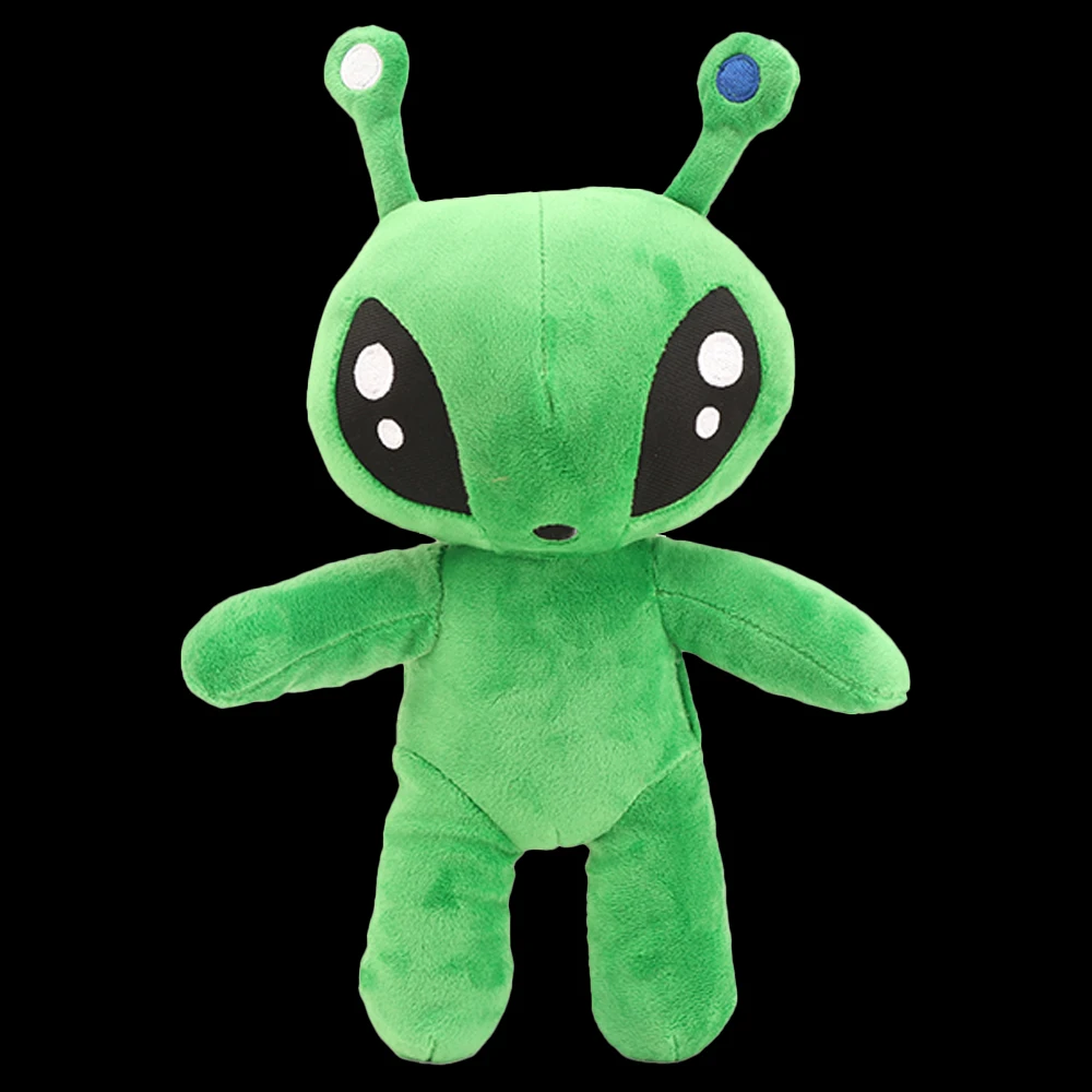 33cm Grünes Alien-Plüschtier Anime Tentakel-Horn Alien-Monster Horror-Puppen Jungen Mädchen Weiche Spielzeuge Gefülltes Kuschelkissen Kindergeschenke