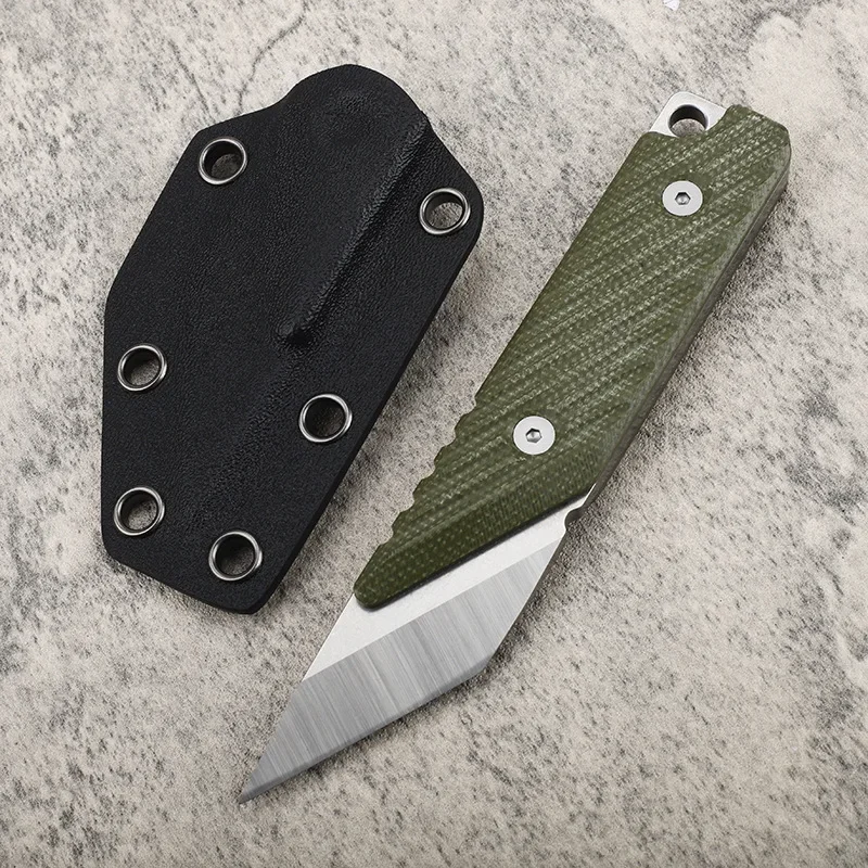 

14C28N Steel Mini Fixed Blade Art Knife Linen Handle Small EDC Knifes Outdoor Camping Pocket Knives Hand Tool for Survival
