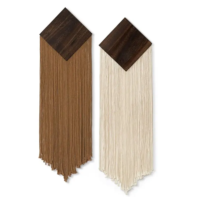 

Декоративные элементы BAAR-Boho для стен - геометрические гобелены, тканые панно, шикарные кисточки, макраме для настенного декора (2 шт.)