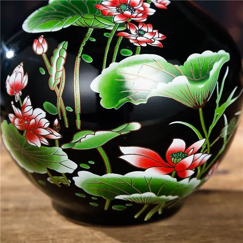 Jingdezhen Ceramic Vase Chinese Classic Porcelain Flower Pot+Base Figurines Home Furnishing Table Ornaments Crafts Decor Items - Image 5