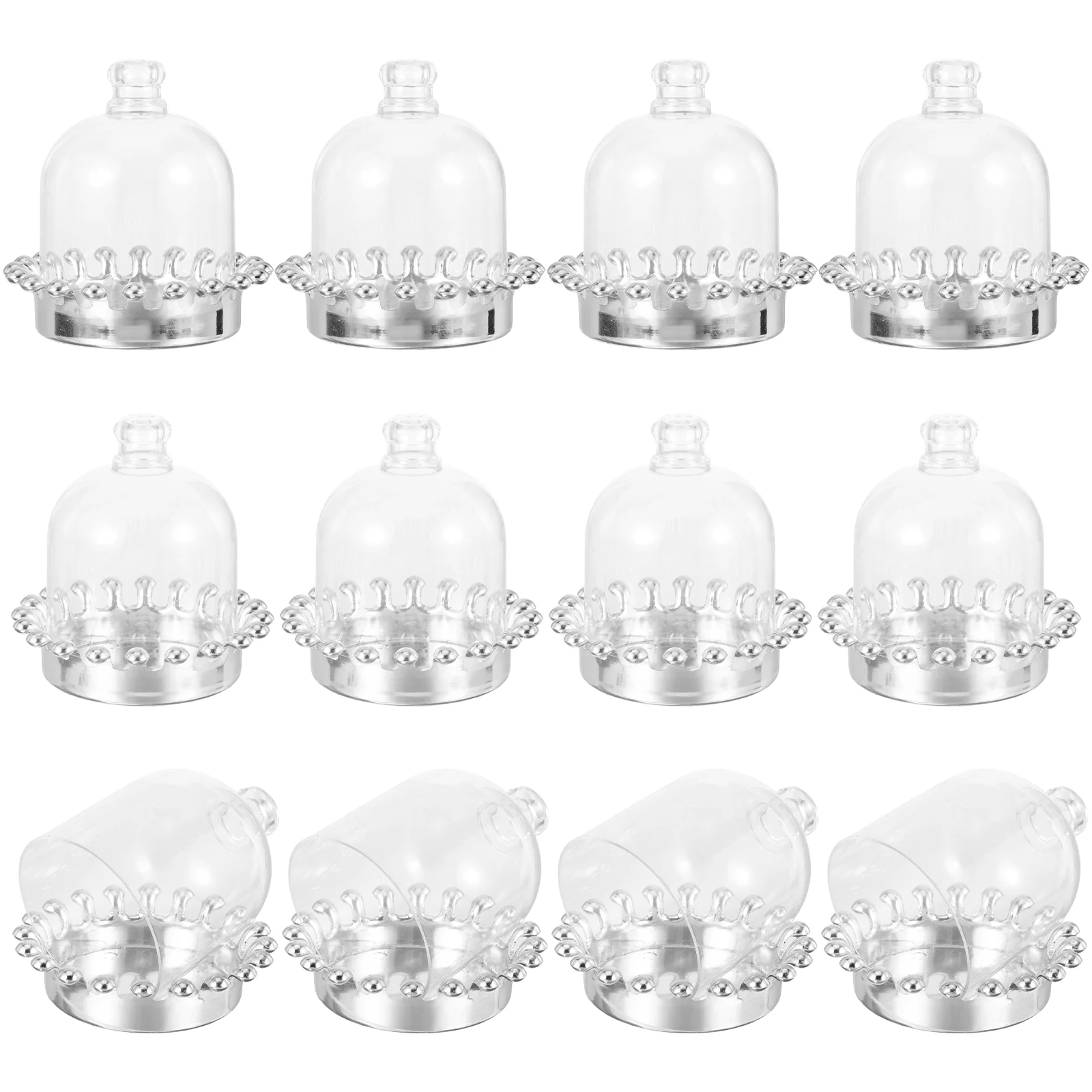 12 Pcs Pan Candy Box Cake Plate Dessert Dome Cover Plastic Chocolate Chip Muffins