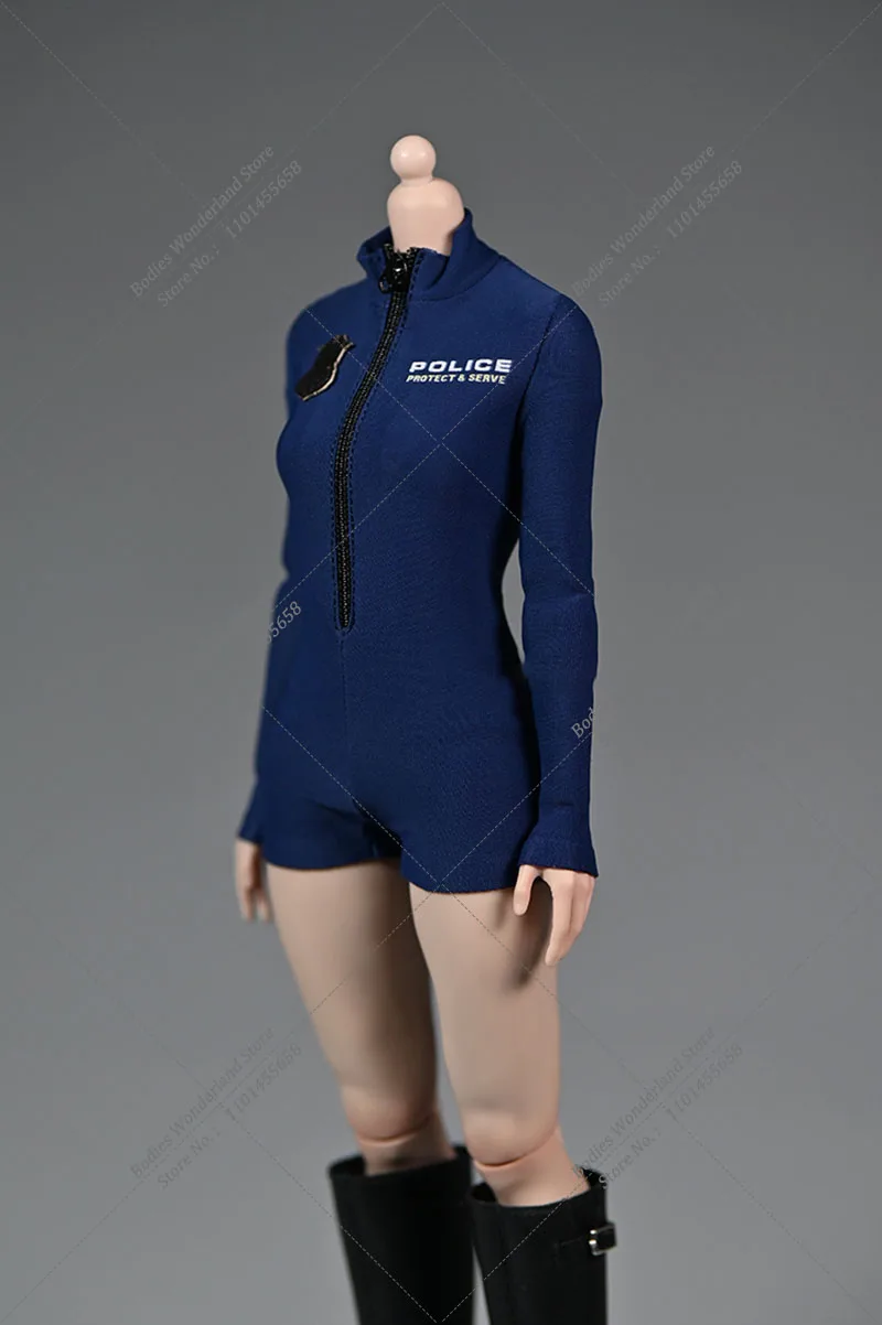 1/6 مقياس تأثيري ضابط الشرطة النسائية قطعة واحدة ضيقة ملابس السباحة حزام قبعة اكسسوارات ل 12 بوصة عمل الشكل دمية #2