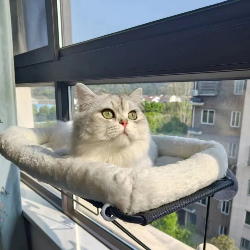 Bed Perch for Sunbathing, Napping & Overlooking Shelves Space Saving Shelf