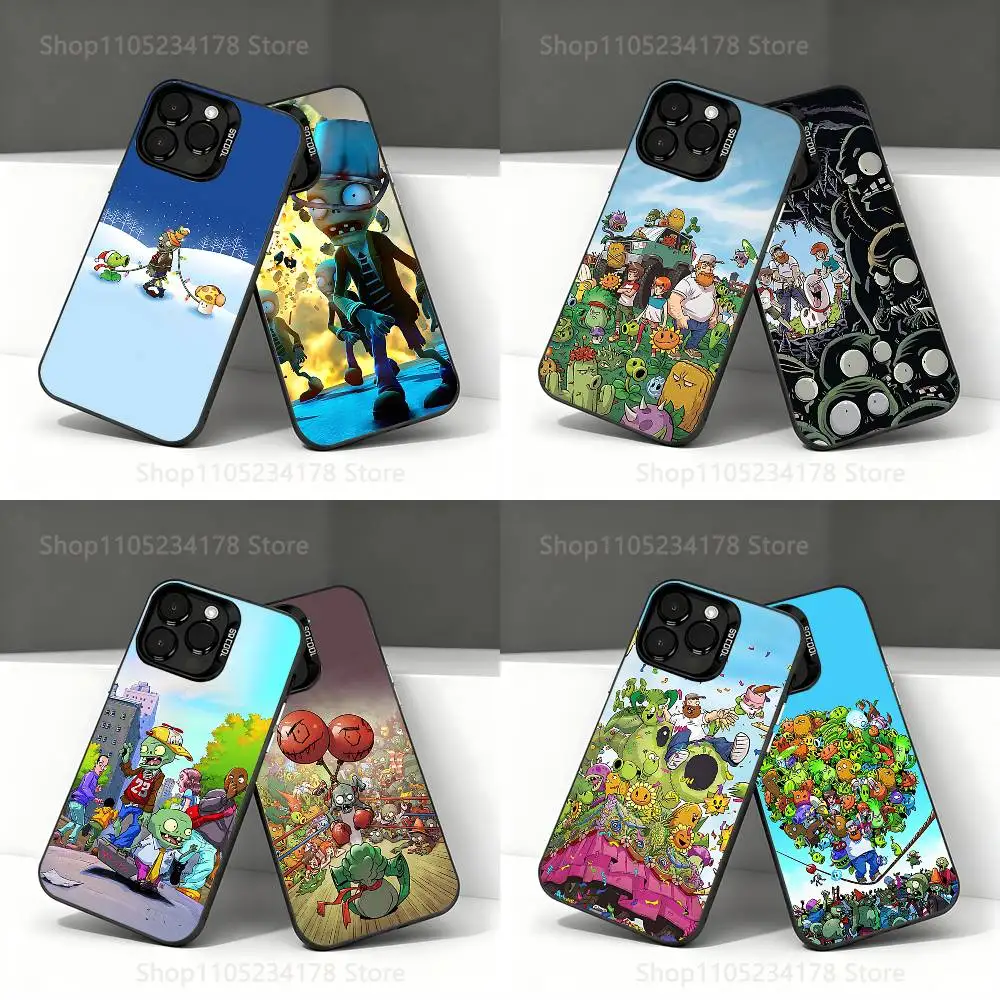 

Plants vs Game Z-Zombies Black Phone Case Compatible with iPhone 17 16 15 14 13 12 11, Pro, Max, Plus, E, Air, Mini