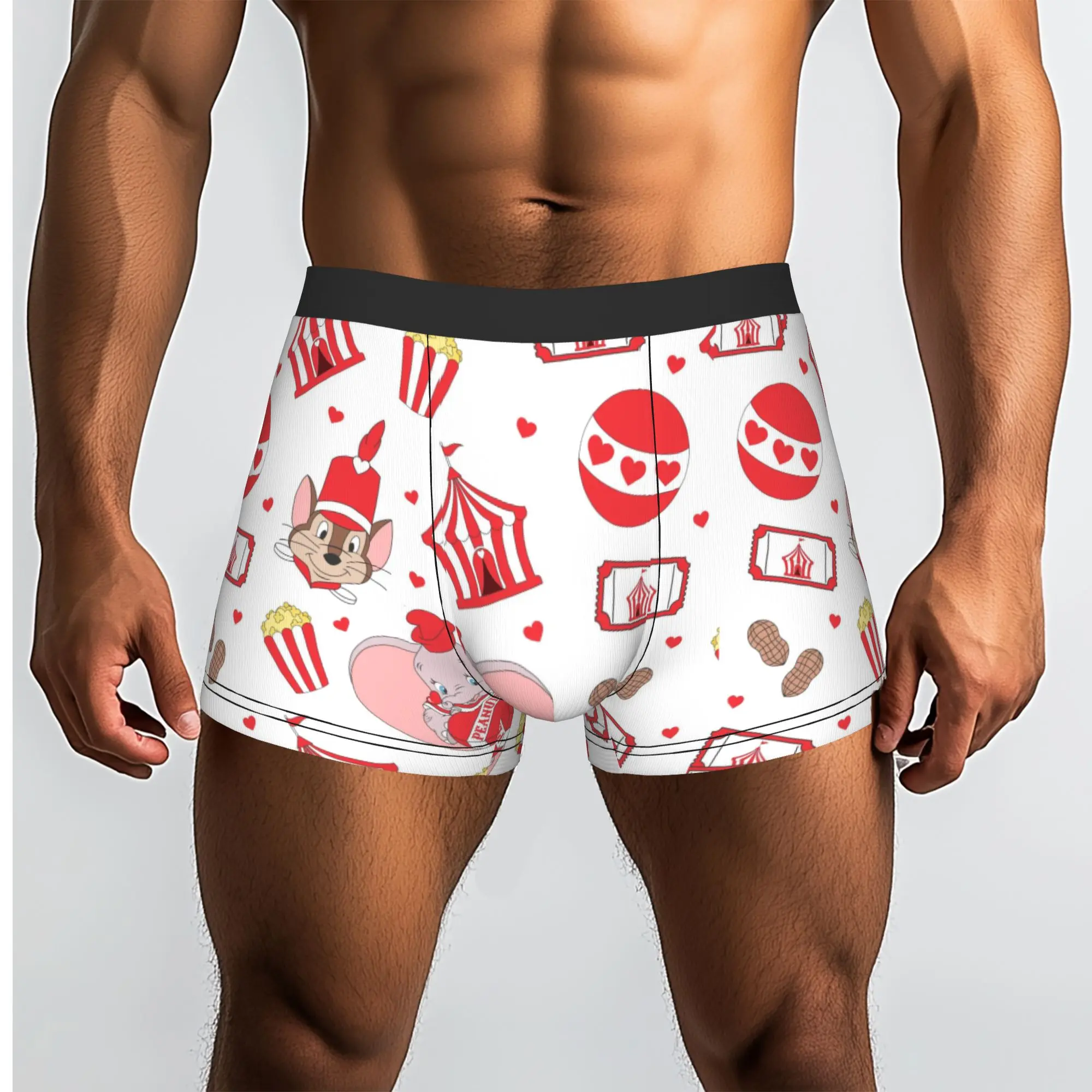 Customized D-Dumboes Cartoon Boxer Shorts For Men 3D Printed Cute Elephant Underwear Panties Briefs Soft Underpants