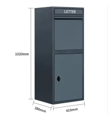Galvanized Steel Anti-rust Dropbox Package Dropping Delivery Locker Metal Newspaper Letter Box Outdoor Mailbox Parcel Box