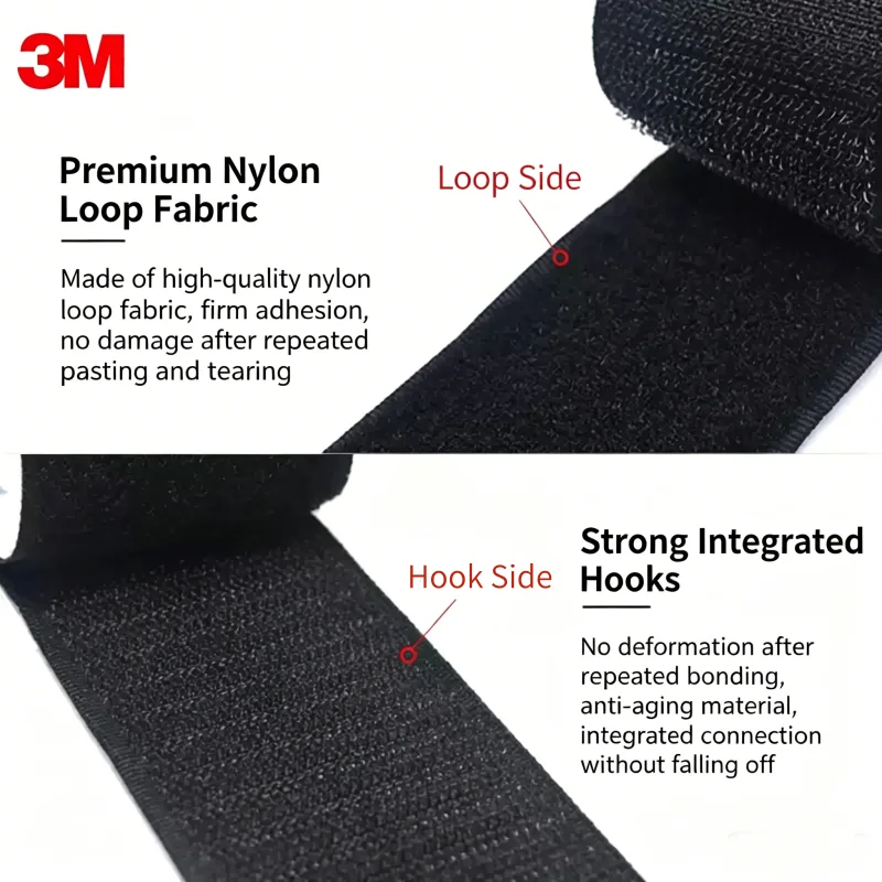3M Double-Sided Self-Adhesive Hook and Loop Tape 25m Strong Traceless High-Viscosity Hook-Loop Fastener Tape for Car Floor Mats view 4