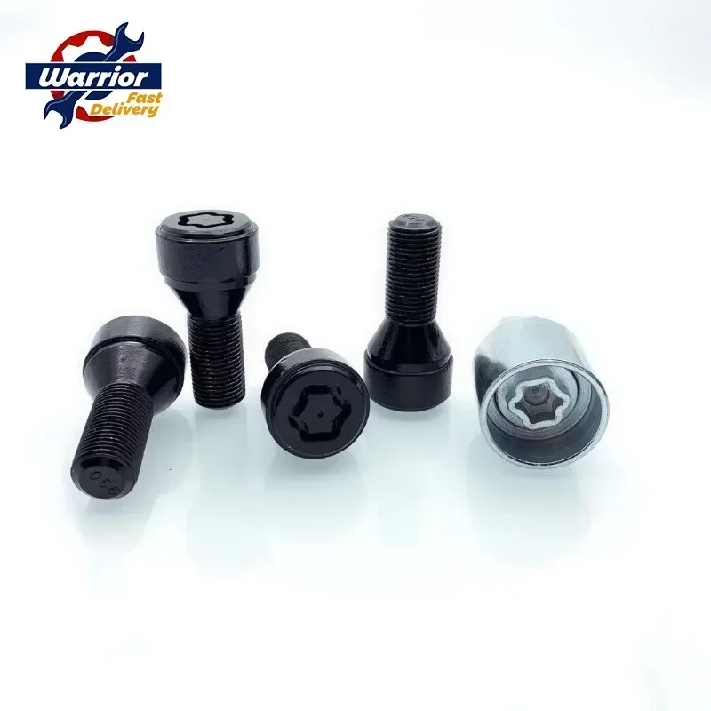 

M14*1.25 Anti-theft Wheel Bolt Steel Black Safety Round Wheel Bolt for Bmw Anti-Theft Tire Screw X3 X5 X6 F20 F30 F10 G30 Series