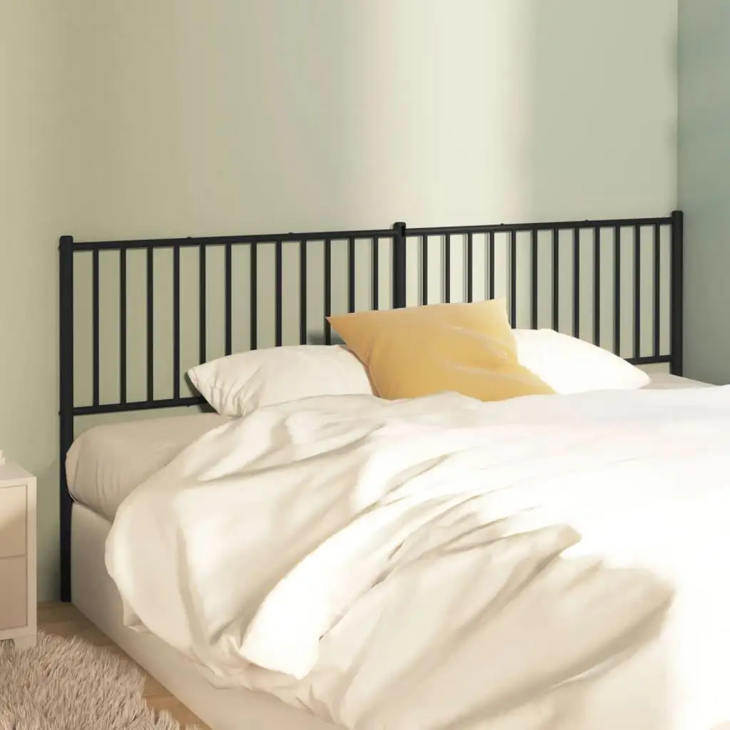 Metal Headboard Black 193 cm