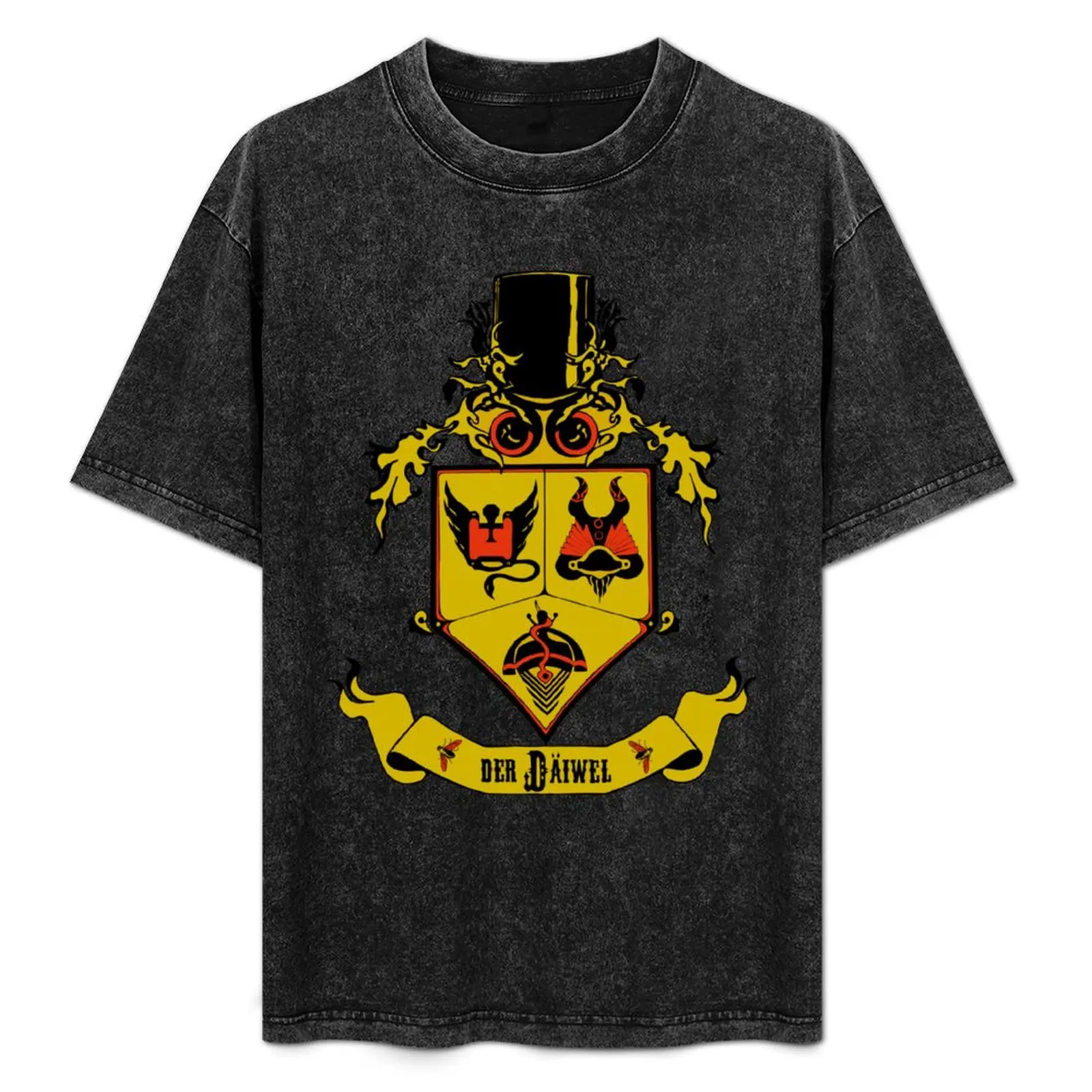 

Der Diwel Crest Gold T-Shirt baggy shirts customs black t shirts for men