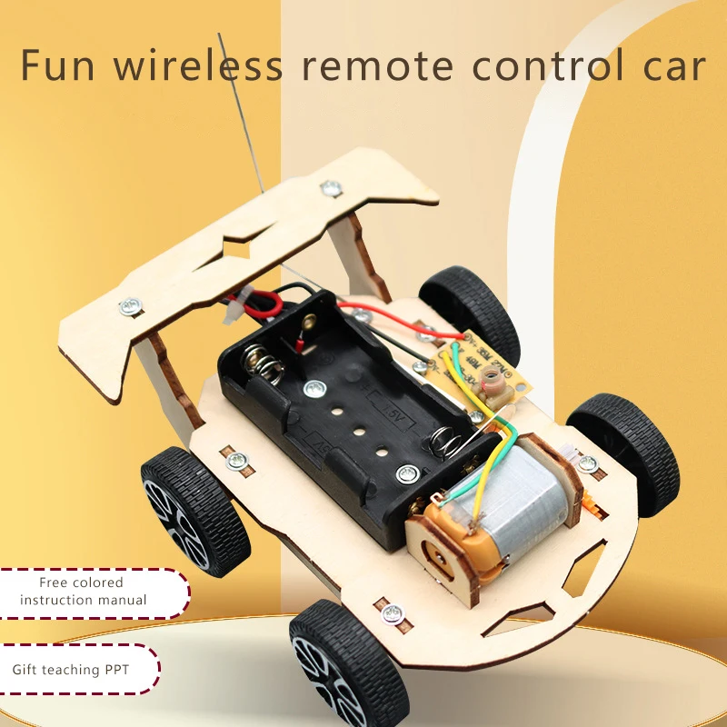 Montessori DIY Mini Solar Wireless Remote Control Car Toy for Children Science Educational Toy Assembly RC Toys