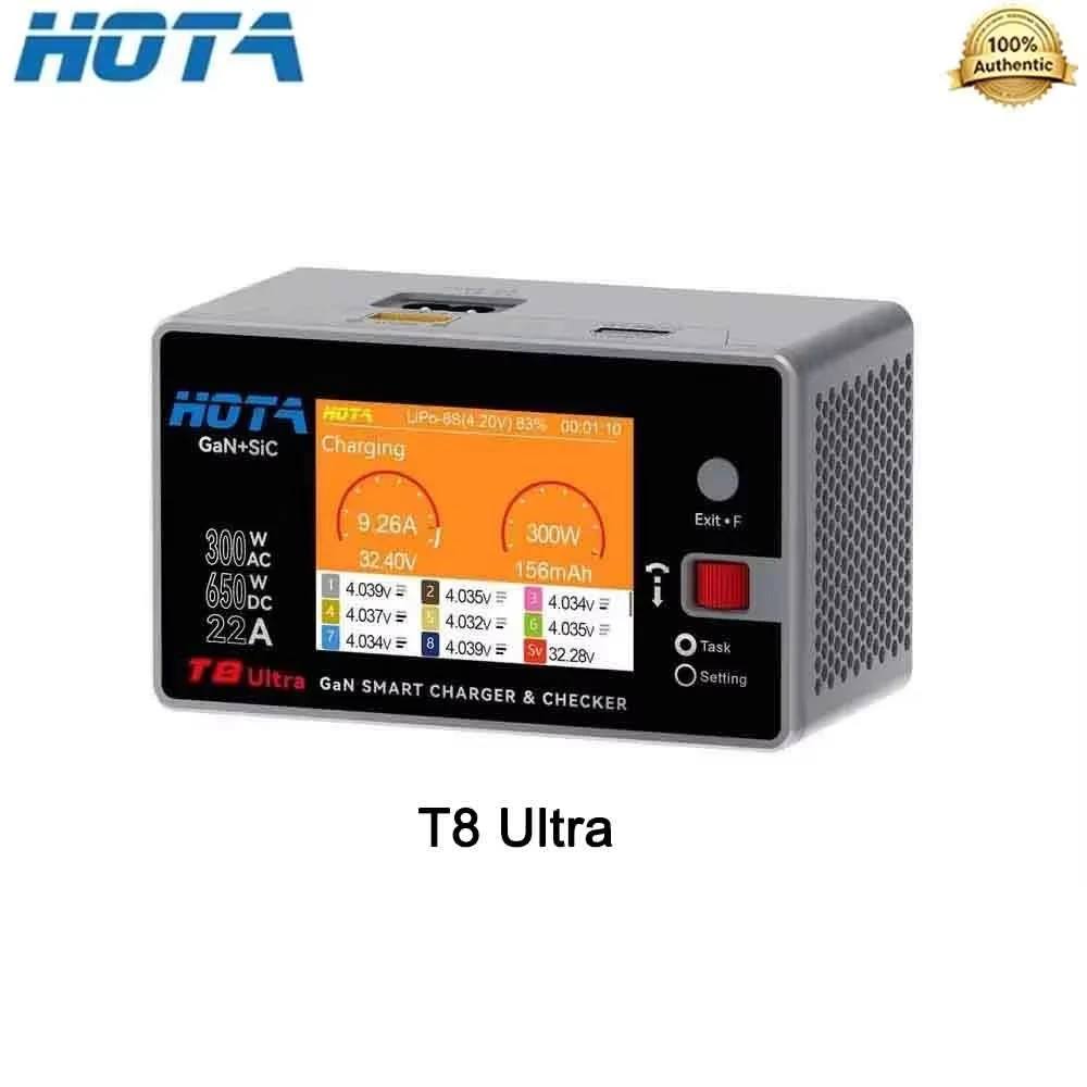 HOTA T8 Ultra Gallium Nitride AC/DC8S Smart Charger Pro Accessories RC For Drone Accessories
