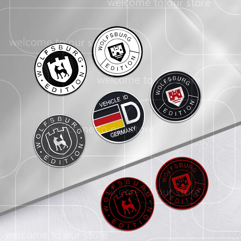 3D Wolfsburg Edition, автомобильная наклейка, передняя решетка, эмблема из цинкового сплава для Golf Touareg Touran, аксессуары для кузова, значок на задний багажник, наклейка