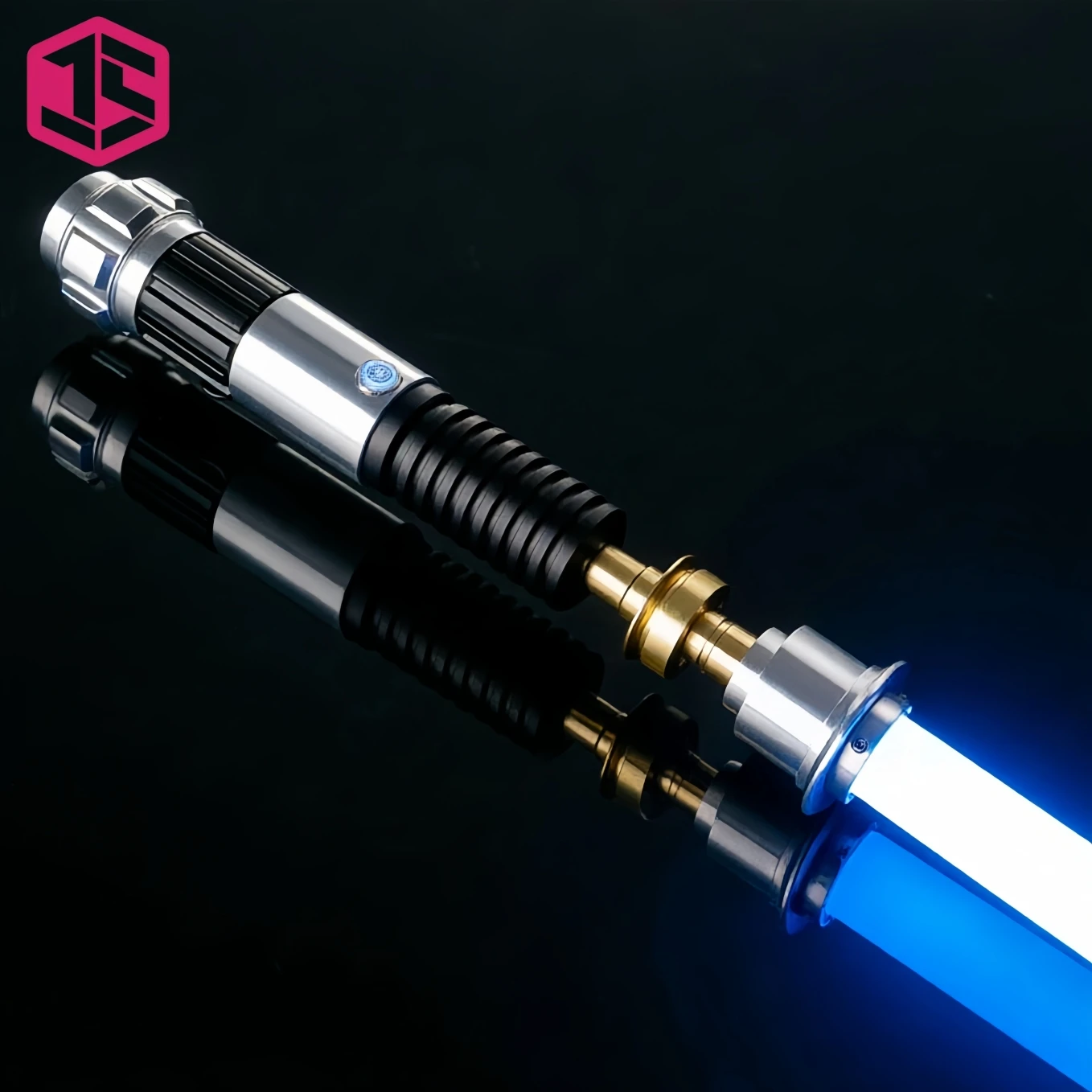 JS Verbessertes RGB3.0 Lichtschwert, Metallgriff, für schwere Duelle, Bewegungssteuerung beim Schwung, unendliche Farbwechsel, Schlaggeräusch